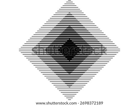 Striped square vector pattern, black on white background. Modern Design element from lines. Vector background for covers, advertising, packaging. Abstract geometric