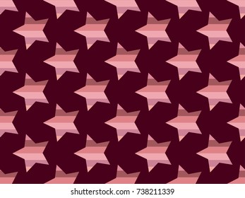 Striped stars seamless pattern in retro style 80s. Vector illustration