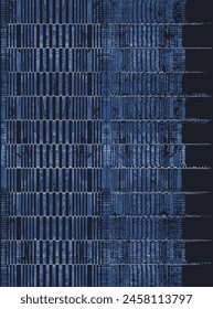 rayas a rayas con patrón de Vector sin costuras. Fondo para decoración o patrón de tela italiana étnica con rayas azules de mezclilla. diseño artístico