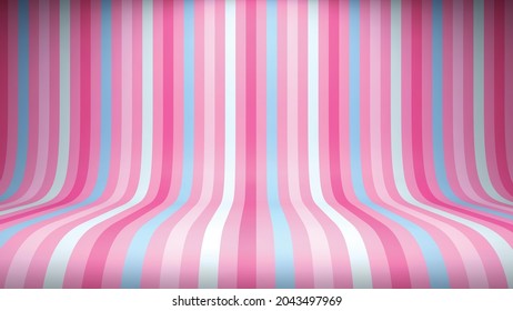 Striped studio backdrop in pink tones with empty space for your content