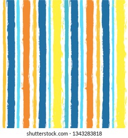 Striped Summer Seamless pattern. vector Paint Lines background. ink brush strokes. colorful stripes for swimming close, T-shirt, Modern hipster paintbrush line. spring geometric stripes backdrop