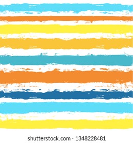 Striped Summer Seamless pattern. vector Paint Lines background. ink brush strokes. colorful stripes for swimming close, T-shirt, Modern hipster paintbrush line. spring geometric stripes backdrop