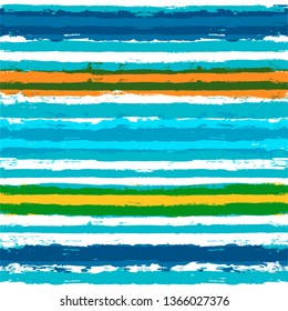 Striped Summer Seamless pattern. vector Paint Lines background. ink brush strokes. colorful stripes for swimming close, T-shirt, Modern hipster paintbrush line. spring geometric stripes backdrop