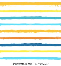 Striped Summer Seamless pattern. vector Paint Lines background. ink brush strokes. colorful stripes for swimming close, T-shirt, Modern hipster paintbrush line. spring geometric stripes backdrop