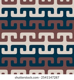 Superficie rayada con Horizontales líneas entrelazadas en un diseño tradicional japonés. Patrón de repetición sin fisuras. Ilustración vectorial geométrica Abstractas.