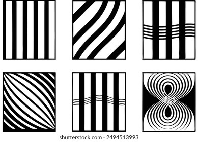 Striped Symphony Pattern line art elegant geometric design
