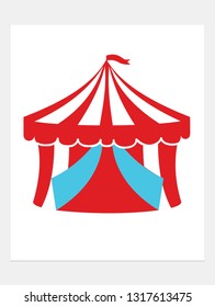 Striped tent of circus - Vector illustration