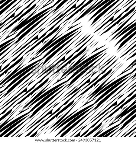 The striped texture imitates a cut or scratched surface with sharp and aggressive stripes.