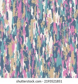 Striped texture pattern. Abstract geometric pattern. Chaotic and random. Seamless blue, green, pink and yellow grunge striped background.