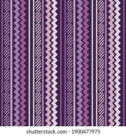 Striped texture. Seamless pattern. Design with manual hatching. Textile. Ethnic boho ornament. Vector illustration for web design or print.
