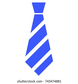 Striped Tie flat vector pictograph. An isolated icon on a white background.