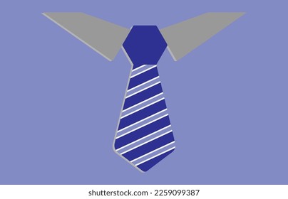 Striped tie vector design illustration.