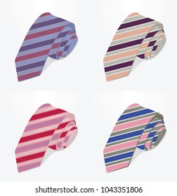 Striped ties vector illustration