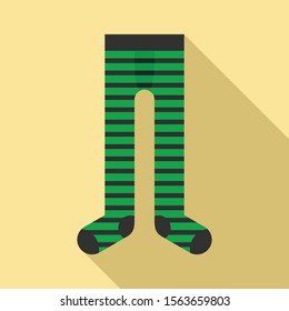 Striped tights icon. Flat illustration of striped tights vector icon for web design