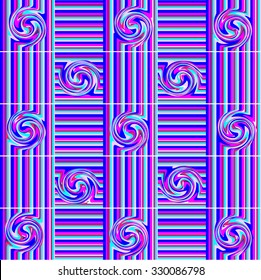 striped tile with craters
