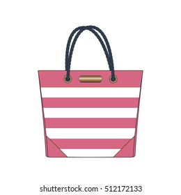 Striped Tote Bag Template