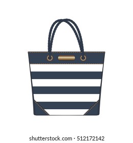 Striped Tote Bag Template