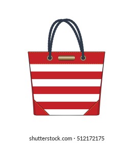 Striped Tote Bag Template