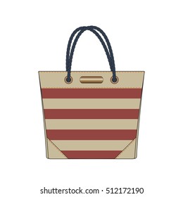 Striped Tote Bag Template