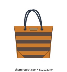 Striped Tote Bag Template