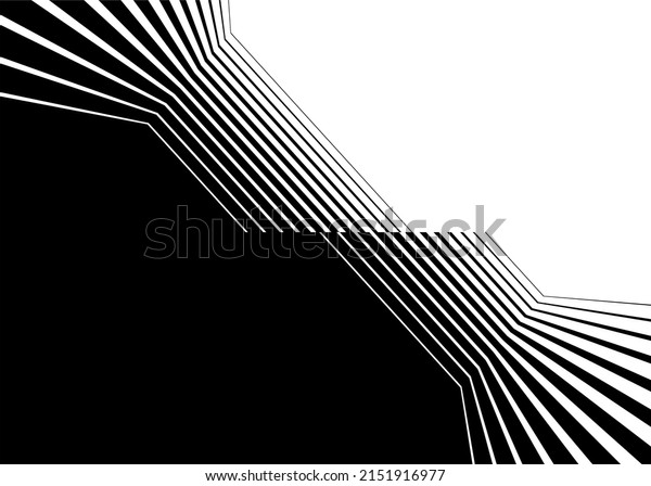 Striped transition from black to white\
with abstract lines. Modern pattern. Vector\
background