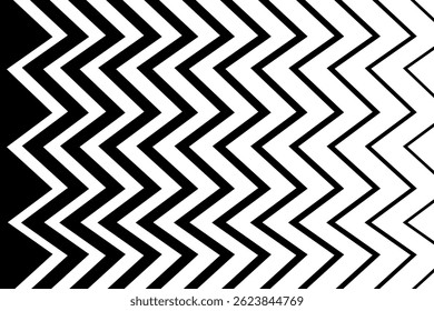 Striped Transition from Black to White zigzags