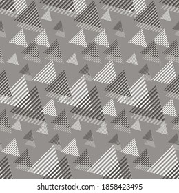 Striped triangle. Abstract vector background with triangle, stripes. Design template for fashion. 