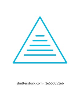 striped triangle line style icon design, futuristic virtual technology modern innovation digital entertainment tech and simulation theme Vector illustration