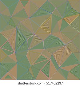 Striped triangle puzzle mosaic background - vector design