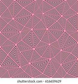 Striped triangle puzzle mosaic background - vector design