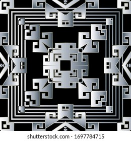 Un patrón sin fisuras de etnias tribales a rayas. Fondo geométrico vectorial ornamental. Fondo de repetición abstracto. Ornamento de superficie. Bandas, líneas, formas geométricas, marcos. Diseño elegante con motivos ordenados.