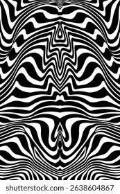 A striped tribal pattern is featured in an abstract background illustration.