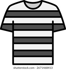 Ilustração de vetor de ícone de camiseta listrada