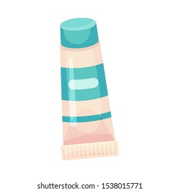 Striped tube. Vector illustration on a white background.