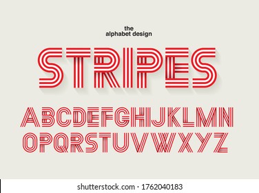 striped typography design vector, illustration