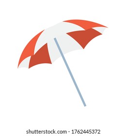 Striped Umbrella Design, Summer Beach And Weather Theme Vector Illustration