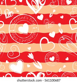 Striped Valentine's day background