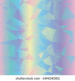 Striped variegated bleed ink holographic pearlescent opalescent geometric seamless repeat vector pattern swatch.