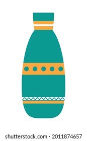 striped vase icon on white background