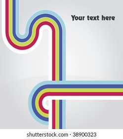 Striped vector background with space for text. See also in my Portfolio.