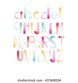 striped vector font
