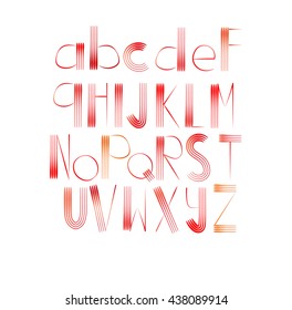 striped vector font