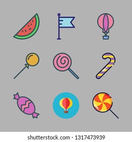 striped vector icon set
