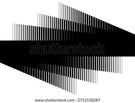 Striped Vector pattern black on white. Design element from broken lines. Stripe for text. Vector background for covers, advertising, packaging, labels. interior. halftone.