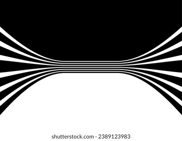 Striped vector pattern in retro style made from parallel
 lines with a horizontal transition from black to white. Modern vector background.