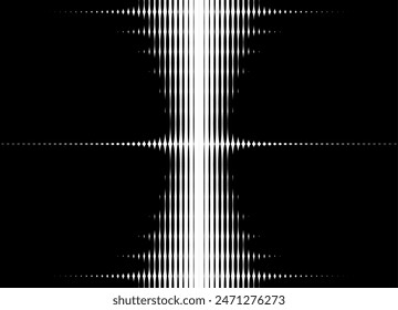 Striped vector pattern in retro style. Radio frequencies, equalizer. Graphic signal.
Modern black and white vector background