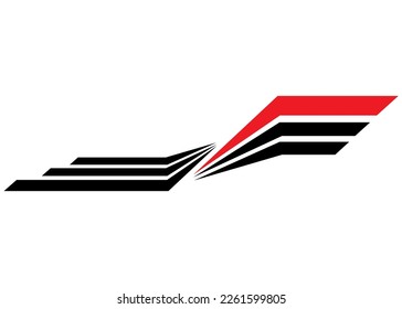 Patrón vectorial rayado para un coche deportivo, moto, barco, todoterreno, toldo, cuerpo, juguete, ropa deportiva, pegatina de vehículo. Elemento de diseño deportivo. La decoración interior. Resumen del fondo vectorial.