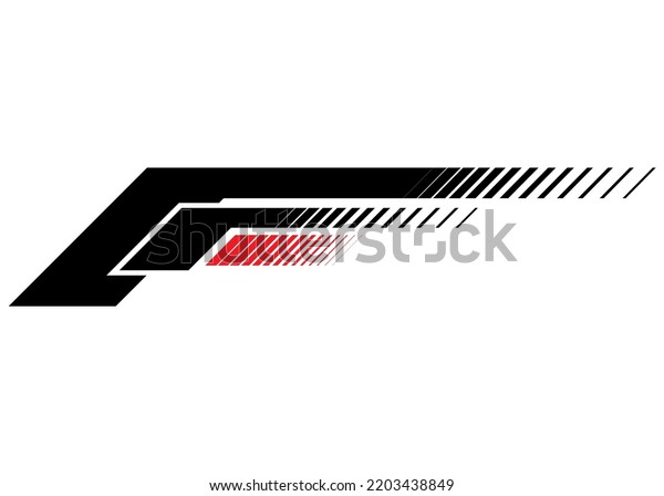 Striped vector pattern for a sports\
car, moto, boat. Sports pattern, vehicle sticker, sportswear\
pattern, for toys. Arrow. Abstract vector\
background.