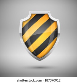 Striped Vector Shield, protection concept