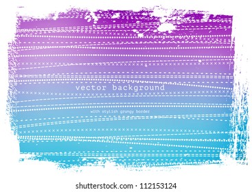 Striped vector smooth background with grungy border